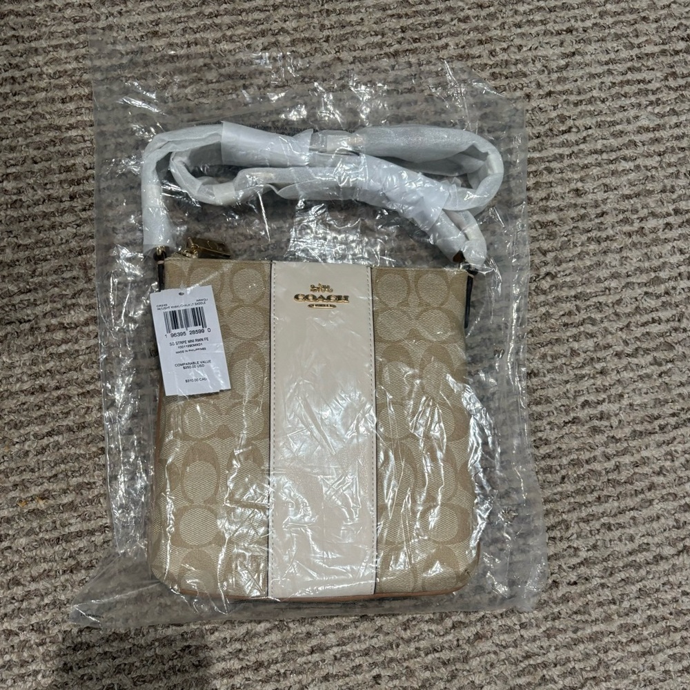 Coach Beige and White Women's Bag
